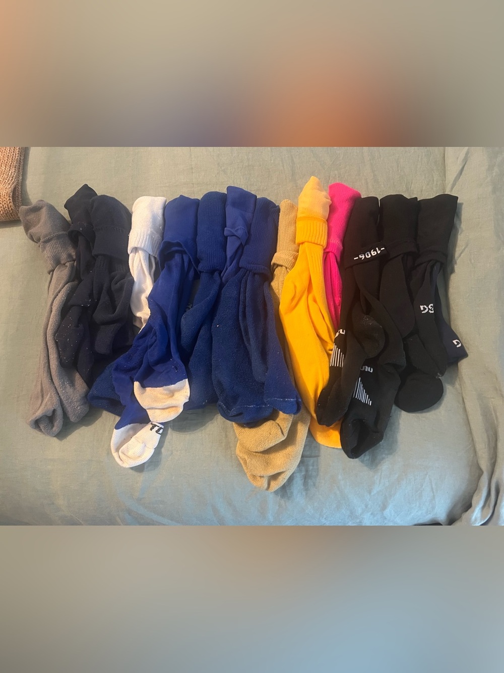 Assorted bundle of softball socks- 14 pair, some never worn